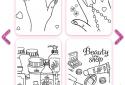 Nail Art Color Glitter Girls Coloring Book screenshot 8