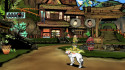 Okami is a video game developed by Clover Studio and published by Capcom. The game was released for the PlayStation 2 in 2006. It is set in ancient Japan and follows the story of the sun goddess Amaterasu, who takes the form of a white wolf. The game feat screenshot 2