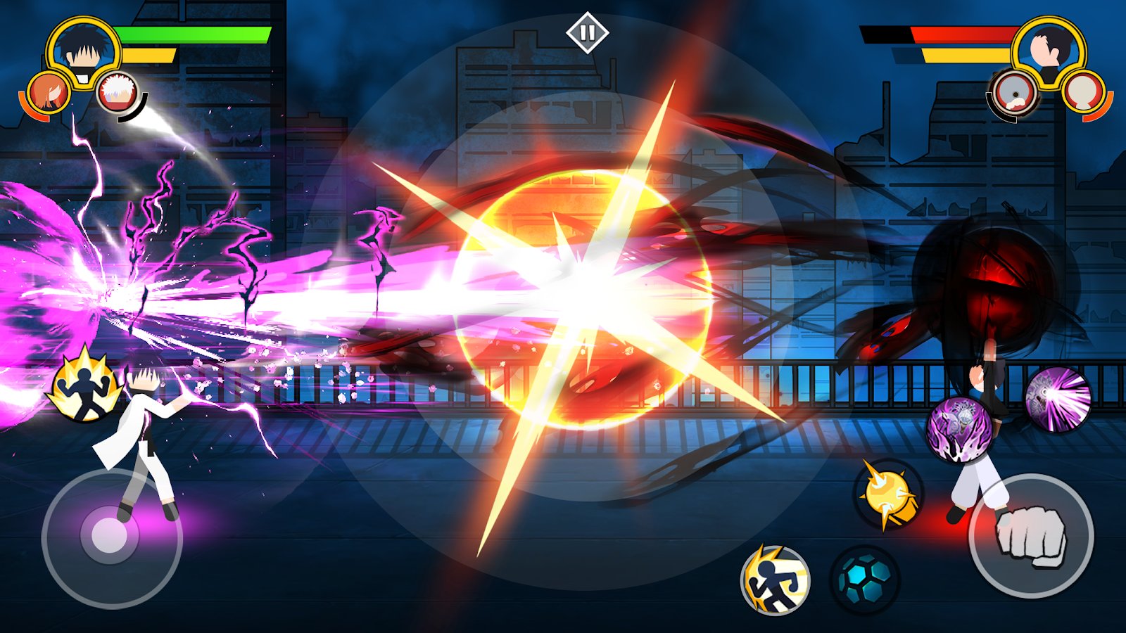 Stickman Cursed Fight 3v3 background