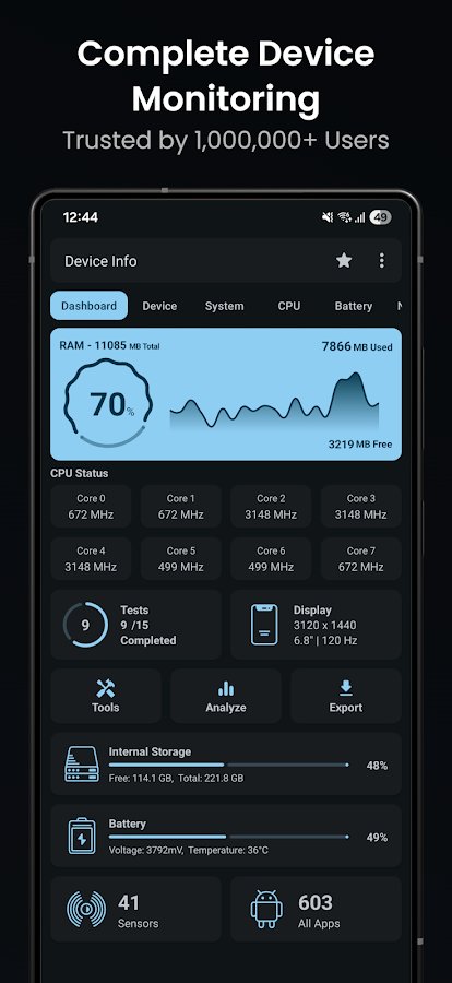 Device Info: System & CPU Info background
